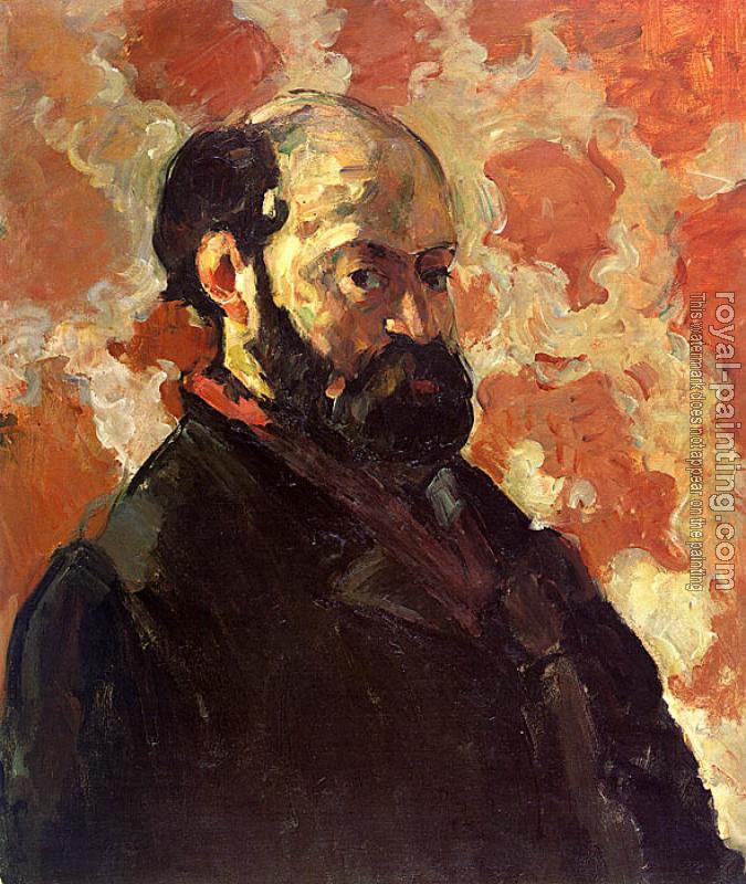 Paul Cezanne : Self-Portrait on a Rose Background